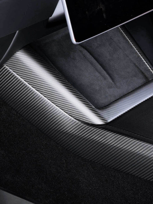 Tesla Model 3 Highland 2023-2024 Carbon Fiber Wireless Charging Frame Cover