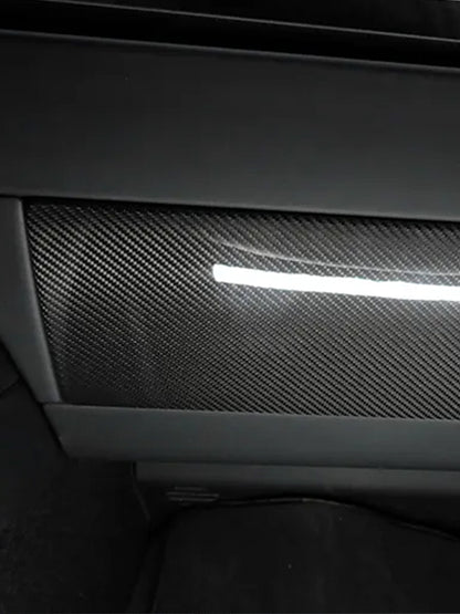 Tesla Model 3 Highland 2024 LHD Carbon Fiber Passenger Side Glove Box Panel Cover Trim