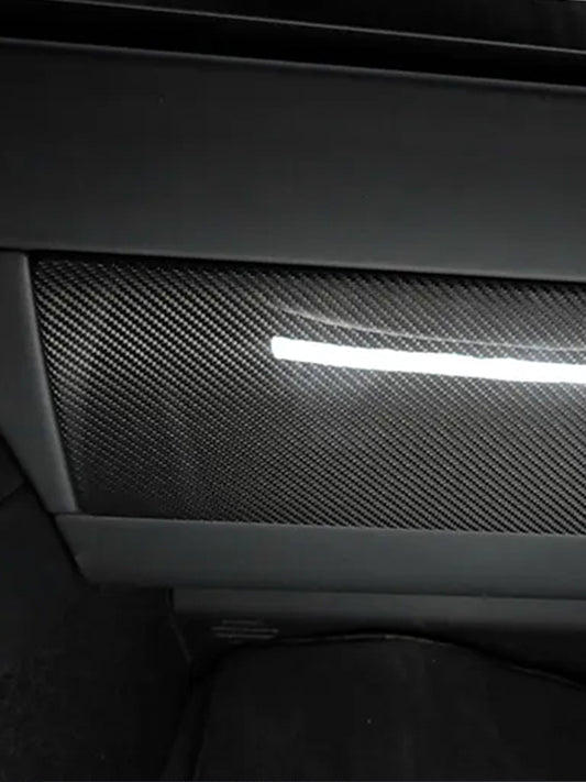Tesla Model 3 Highland 2024 LHD Carbon Fiber Passenger Side Glove Box Panel Cover Trim