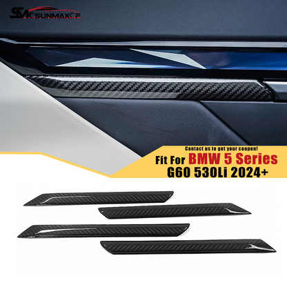BMW 5 Series G60 G68 i5 M60 Carbon Fiber Door Panel Trim (2024)