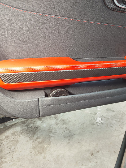 Carbon Fiber Door Panel Strip Covers for Mercedes AMG GT/GTS/GTR (2015-2023)
