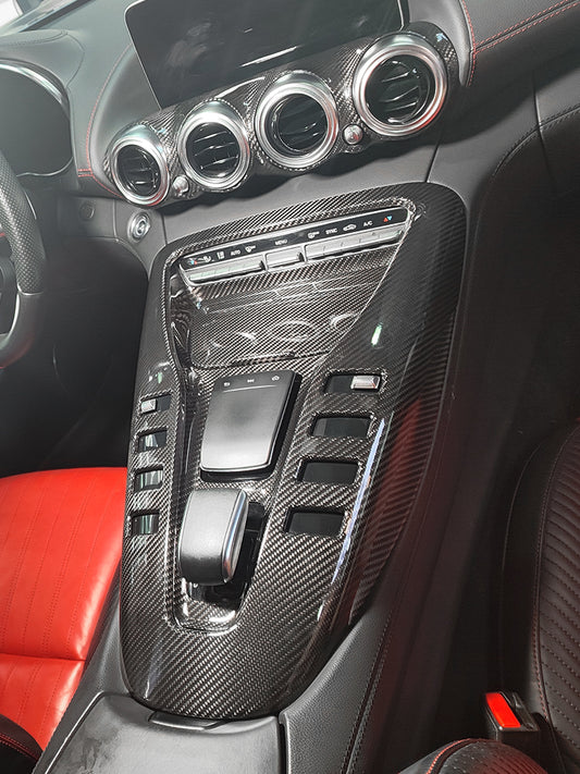 7pcs Carbon Fiber Dashboard Air Vent & Center Console Trim Kit for Mercedes AMG GT/GTS/GTR (2019-2023)