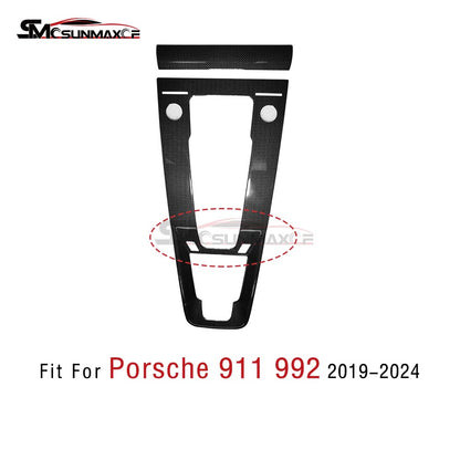 Porsche 911 992 Carbon Fiber Shift Panel Trim (2020-2024)