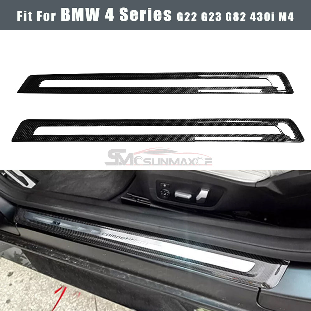 BMW 4 Series G22 G23 M4 G82 Carbon Fiber Door Sill Scuff Plate (2021)