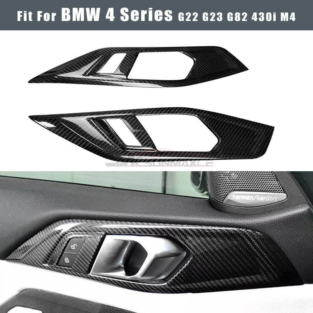 BMW 4 Series G22 G23 G24 Carbon Fiber Door Handle Frame Cover (2021)