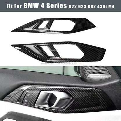 BMW 4 Series G22 G23 G24 Carbon Fiber Door Handle Frame Cover (2021)