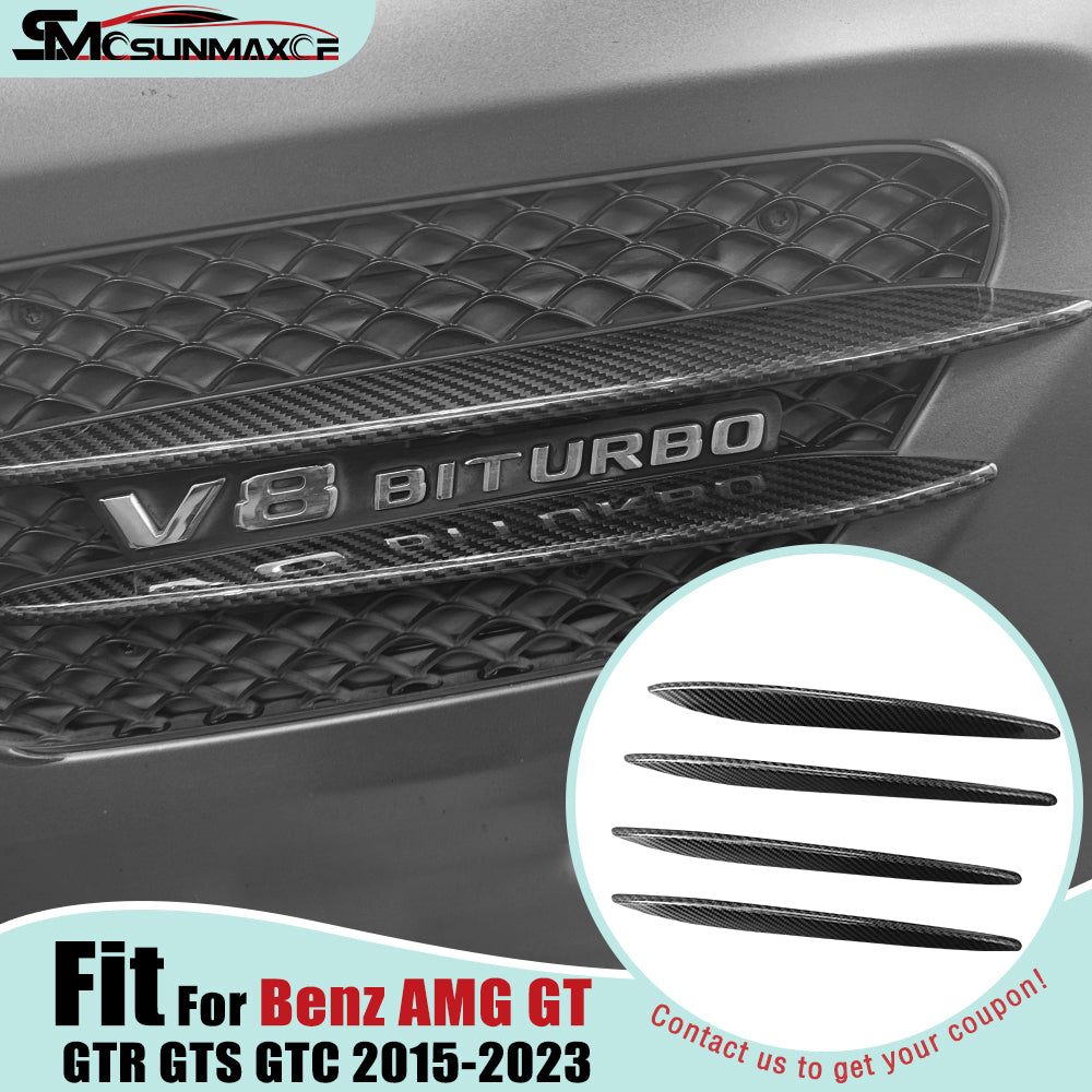 Carbon Fiber Side Fender Air Vent Cover for Mercedes AMG GT/GTS/GTR/GTC (2015-2023)