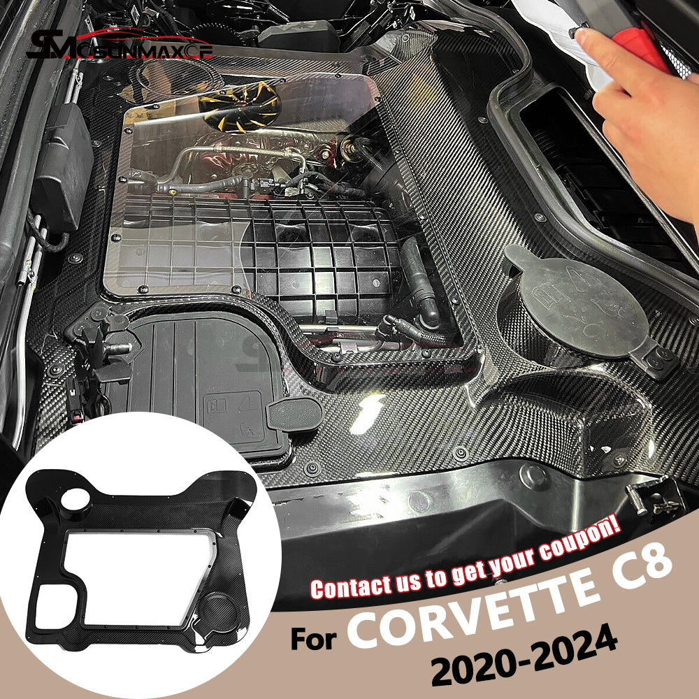 Corvette C8 Convertible Carbon Fiber Rear Engine Bay Hood (2020-2024)