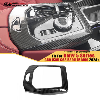 BMW 5 Series i5 M60 G60 G68 Carbon Fiber Center Console Panel Trim (2024)