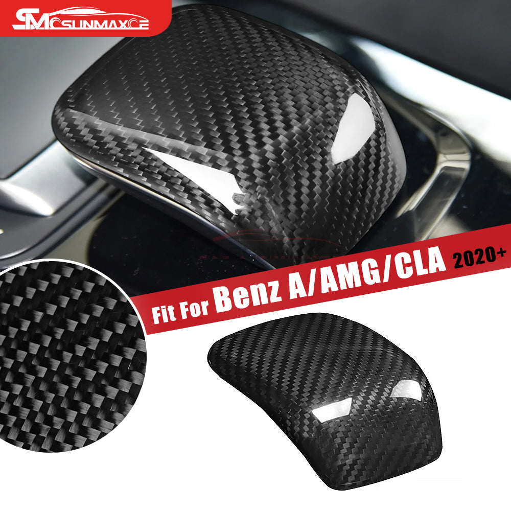 Mercedes-Benz A-Class CLA W177 V177 C118 A35 A45 Carbon Fiber Gear Shift Knob Cover (2020-2023)