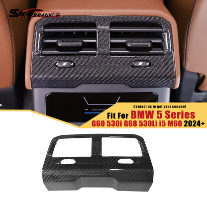 BMW 5 Series G60 G68 i5 M60 Carbon Fiber Rear Air Vent Frame Cover (2024+)