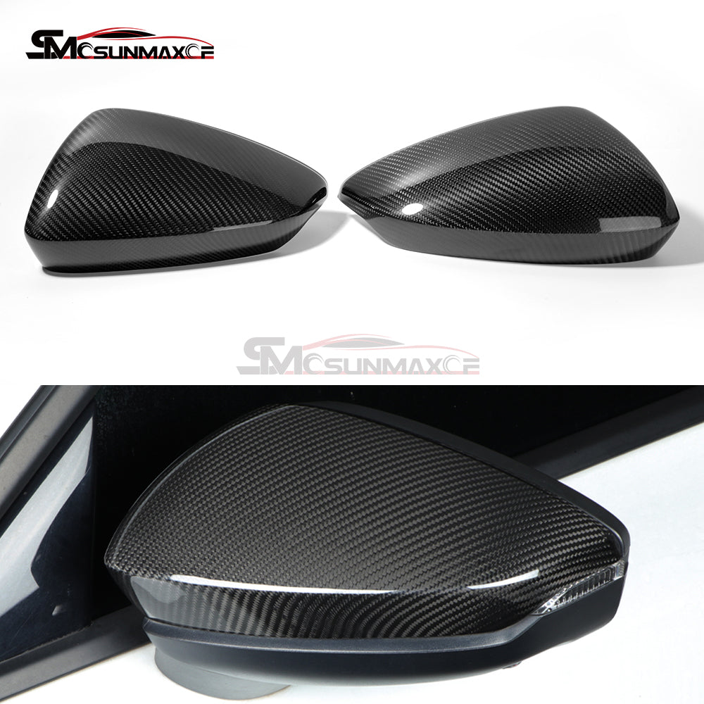 Audi A3 8Y S3 RS3 Carbon Fiber Side Mirror Covers (LHD, 2021-2024)