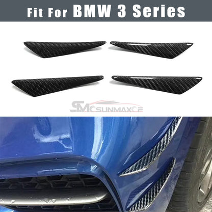 BMW M2 M3 M5 M6 Carbon Fiber Front Bumper Canards Spoiler Fins