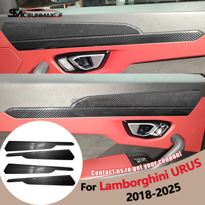 Lamborghini Urus Carbon Fiber Door Panel Trim Covers (2018-2025)