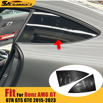 Carbon Fiber Rear Side Window Louvers Cover for Mercedes AMG GT/GTS/GTR (2015-2023)