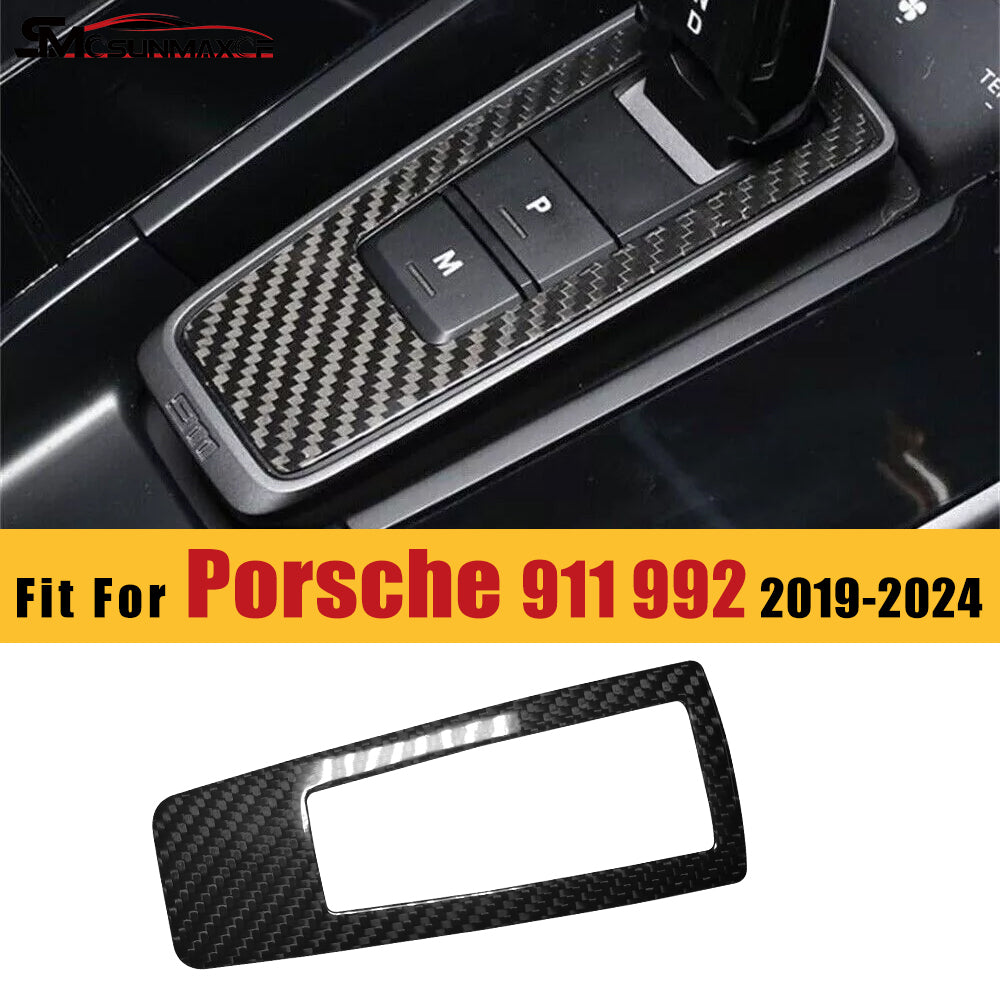 Porsche 911 992 Carbon Fiber Shift Panel Trim (2019-2024)