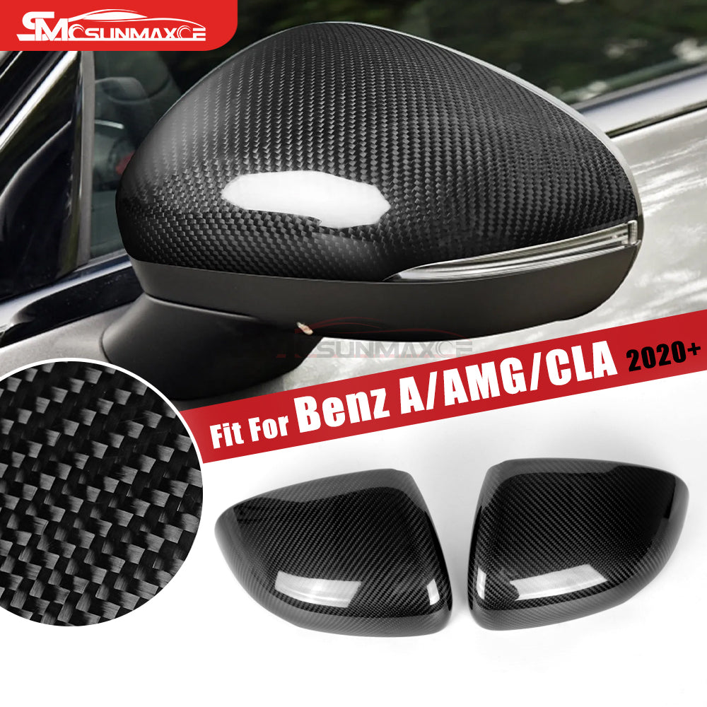 Mercedes-Benz A-Class CLA W177 V177 C118 A35 A45 Carbon Fiber Side Mirror Covers (LHD, 2020-2023)