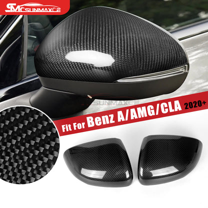 Mercedes-Benz A-Class CLA W177 V177 C118 A35 A45 Carbon Fiber Side Mirror Covers (LHD, 2020-2023)