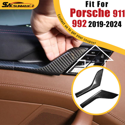 Porsche 911 992 Carbon Fiber Door Handle Covers (2019-2024)