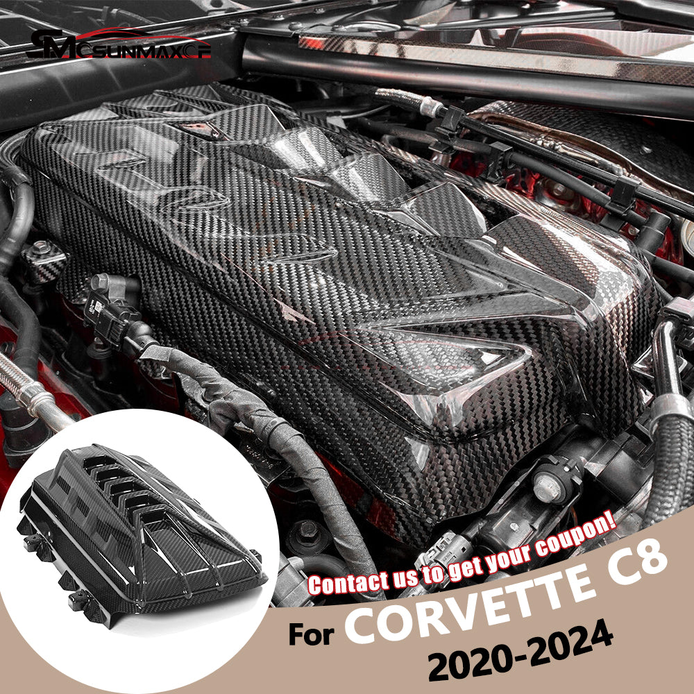 Corvette C8 Convertible Coupe Z51 Carbon Fiber Engine Bay Hood Cover (2020-2024)