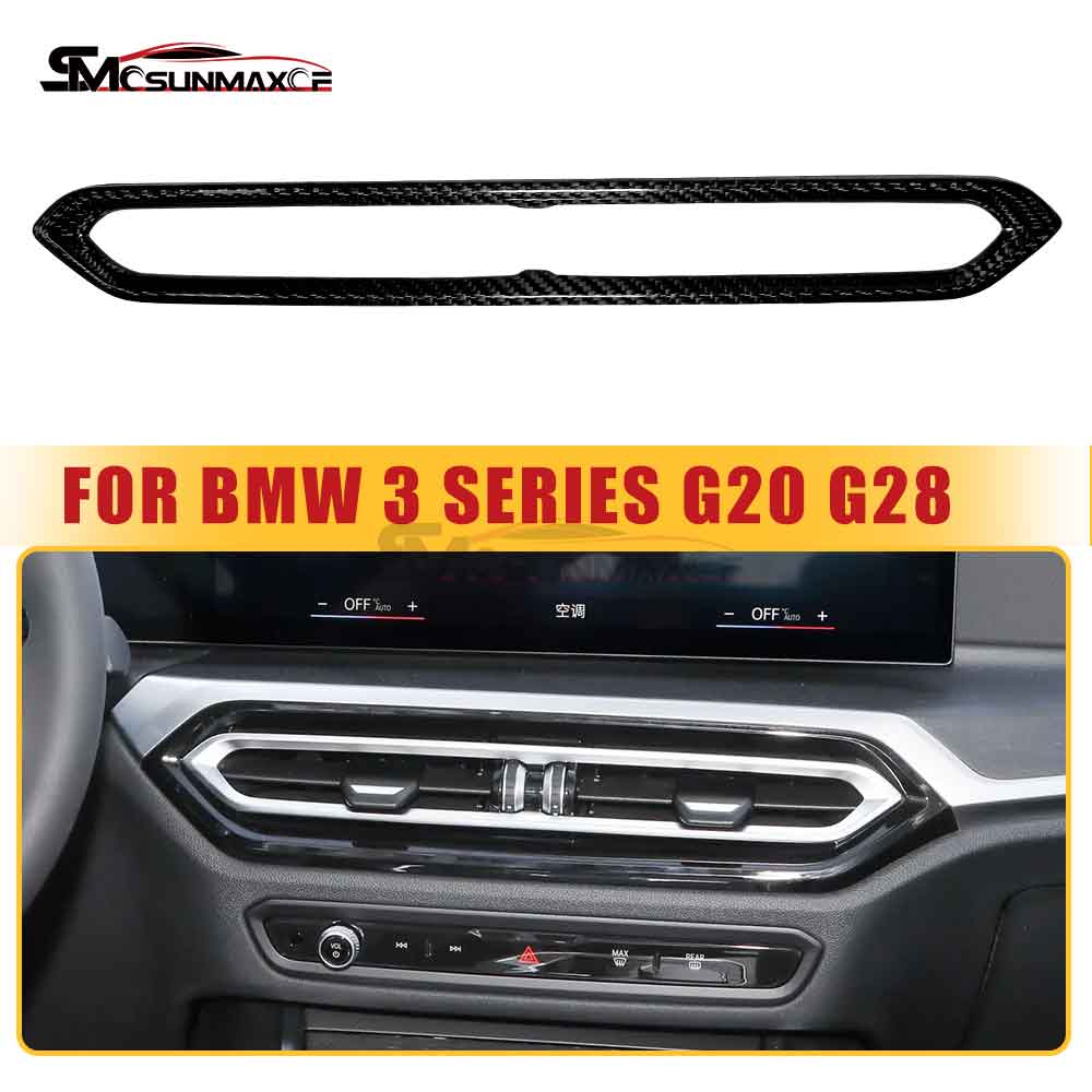BMW 3 Series G20 G28 Carbon Fiber Center Console Air Vent Frame Cover (2023-2024)