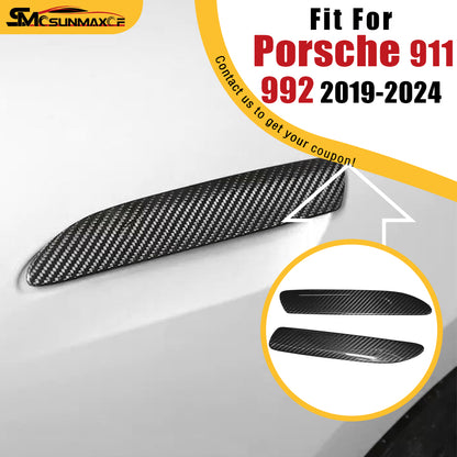 Porsche 911 992 Carbon Fiber Door Handle Stickers (2019-2024)