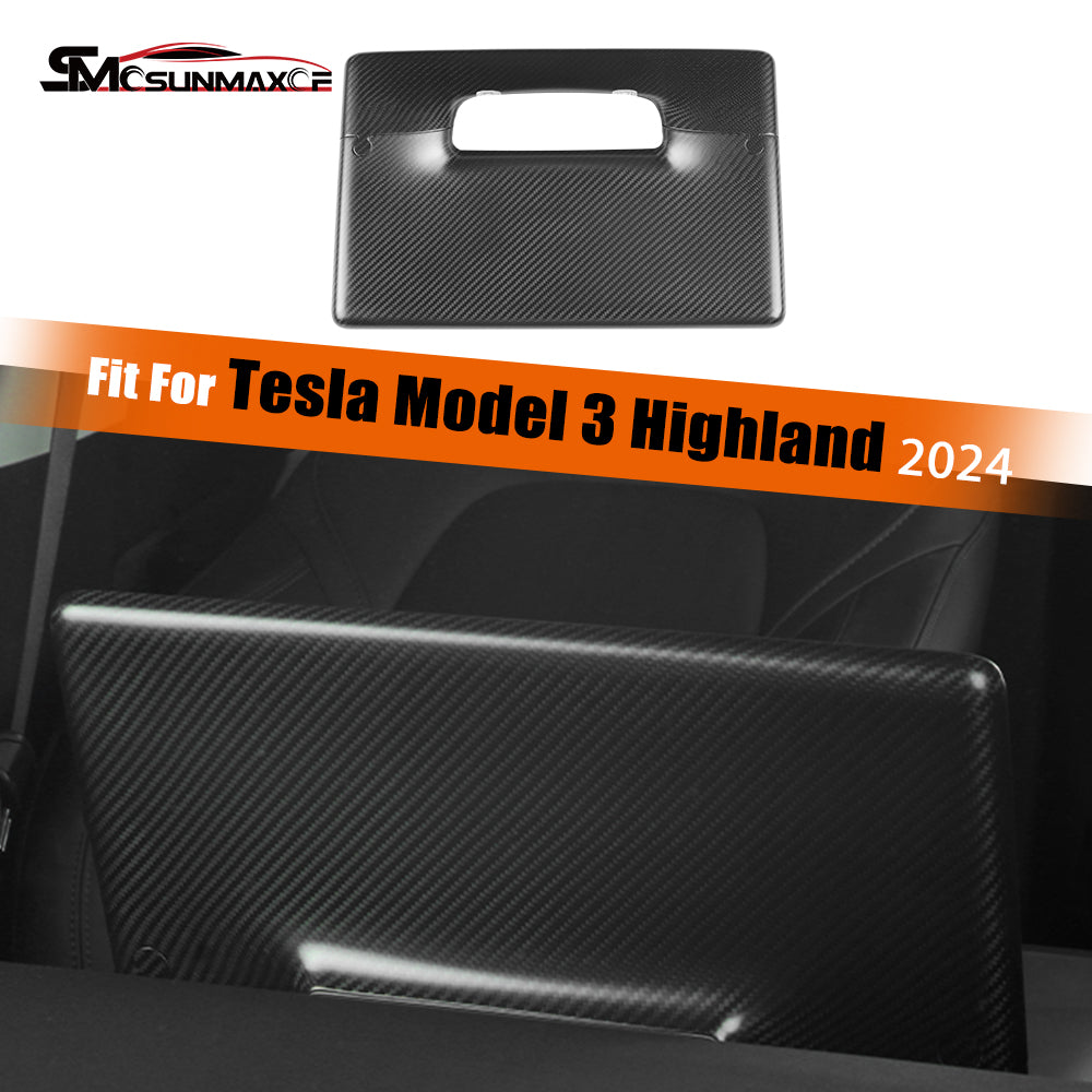Tesla Model 3 Highland 2024 Carbon Fiber Center Console Touchscreen Cover Trim