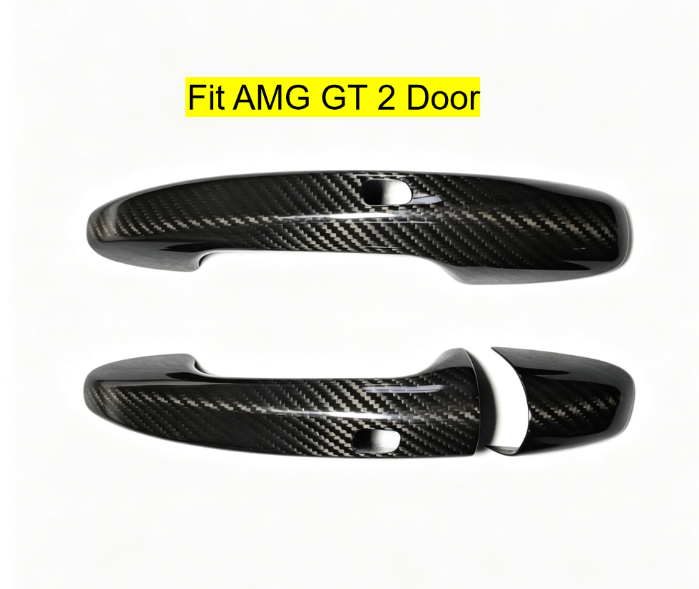 For Benz AMG 2-doors coupe S63 S53 E63 E53 C63 C53 GTS GTC GTR Carbon Fiber Exterior Door Handle Cover Car  Accessories