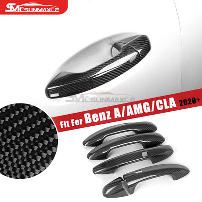 Mercedes-Benz C E S Class W205 W213 X253 W222 GLC W177 V177 C118 Carbon Fiber Door Handle Trim