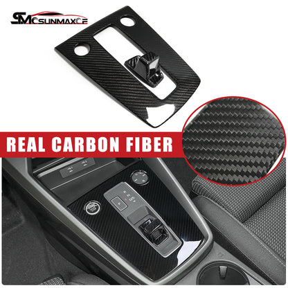 Audi A3 8Y S3 RS3 Carbon Fiber Gear Shift Knob Panel Cover (2021-2024)