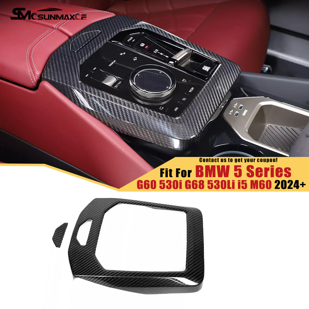 BMW 5 Series i5 M60 G60 G68 Carbon Fiber Center Console Cover (2024)
