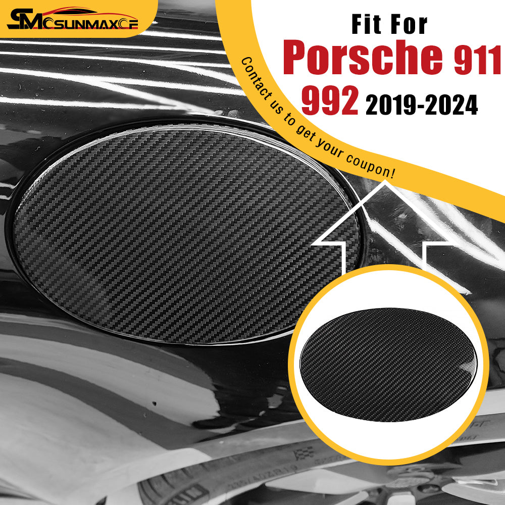 Porsche 911 992 Carbon Fiber Fuel Tank Cap Trim (2019-2024)