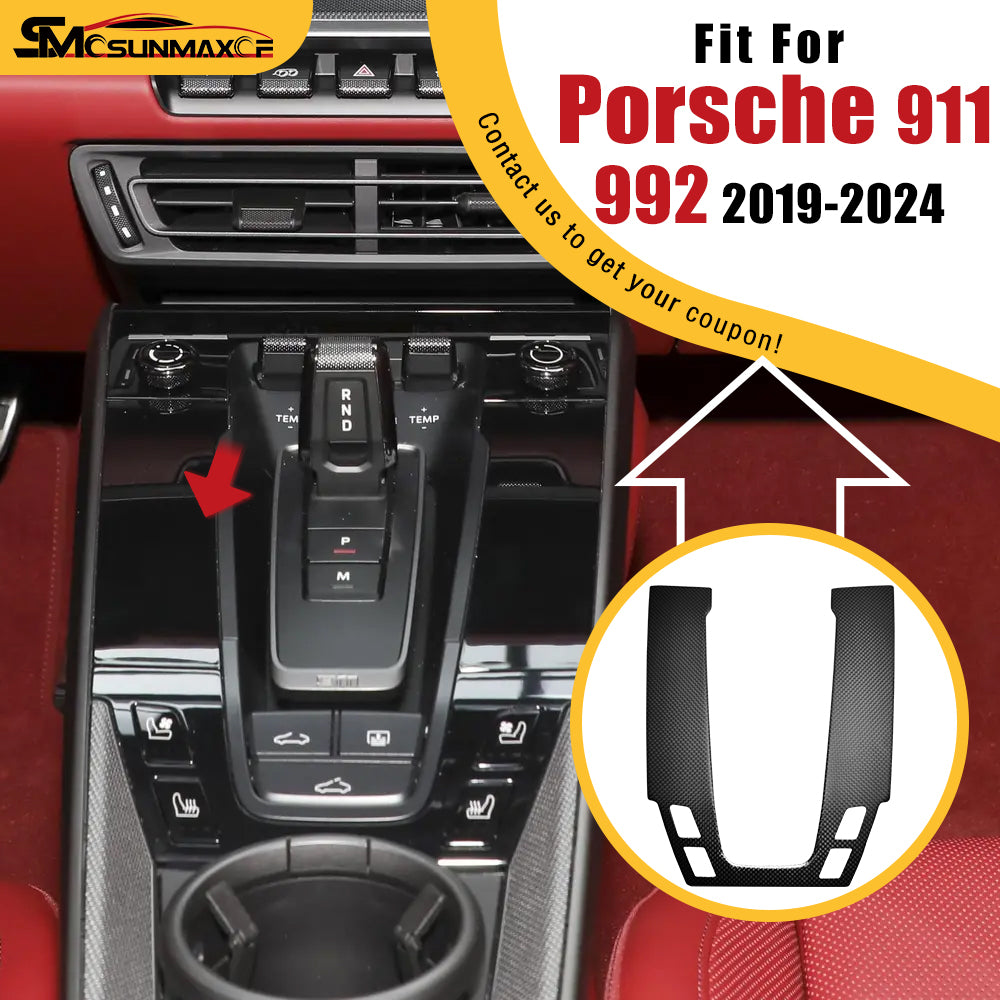 Porsche 911 992 Carbon Fiber Shift Panel Sticker (2019-2024)
