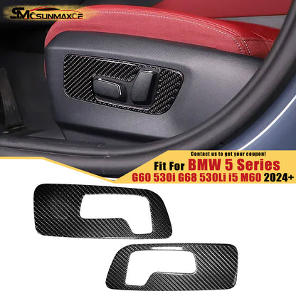 BMW 5 Series G60 Carbon Fiber Front Seat Adjustment Switch Trim (2024)