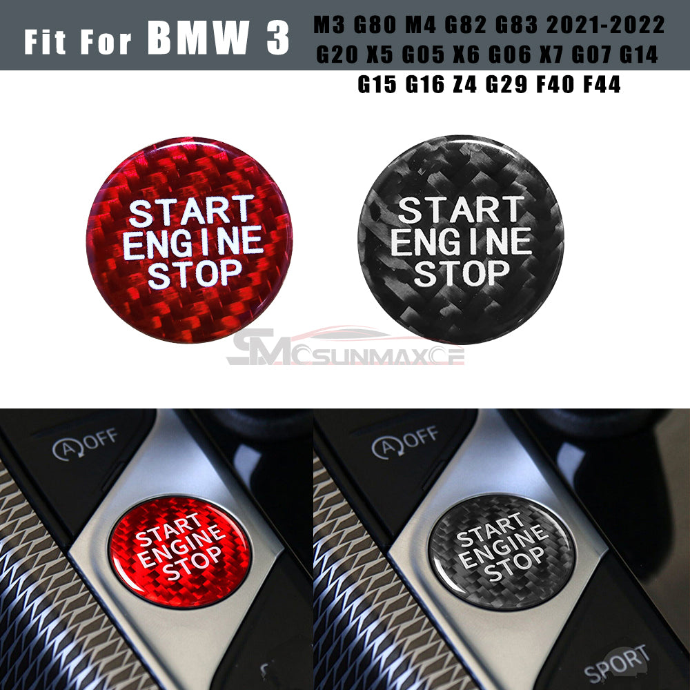 BMW 2 3 4 Series G20 G80 G82 G83 Carbon Fiber Start Stop Button Cover (2020-2024)