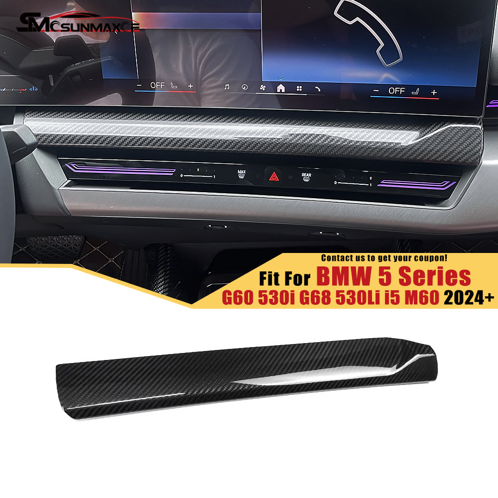 BMW 5 Series i5 G60 G68 M60 Carbon Fiber Dashboard Navigation Trim (2024)