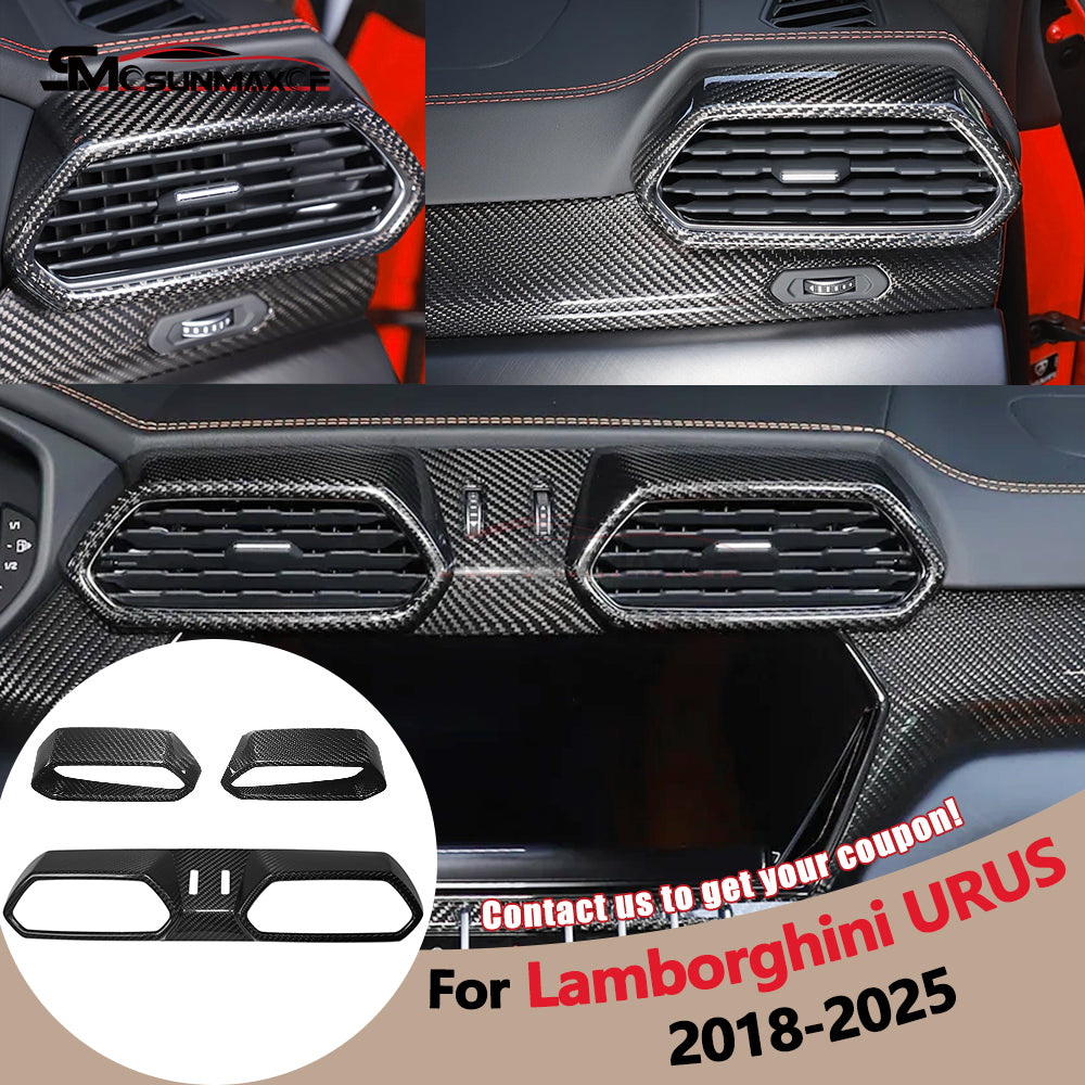 Lamborghini Urus Carbon Fiber Dashboard Air Vent Panel Cover (2018-2025)