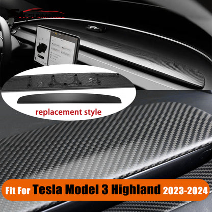 Tesla Model 3 Highland 2024 Carbon Fiber Dashboard Panel Replacement