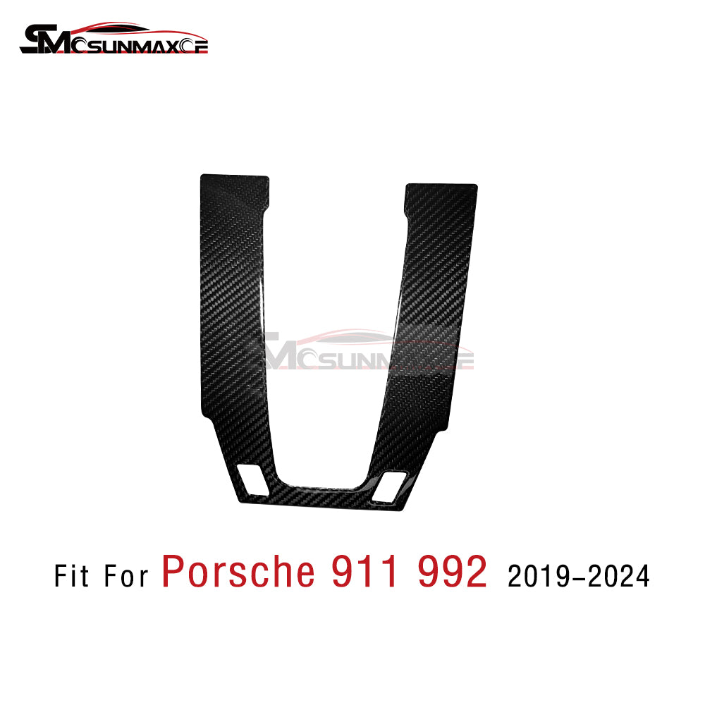 Porsche 911 992 Carbon Fiber Center Console Cover (2019-2024)