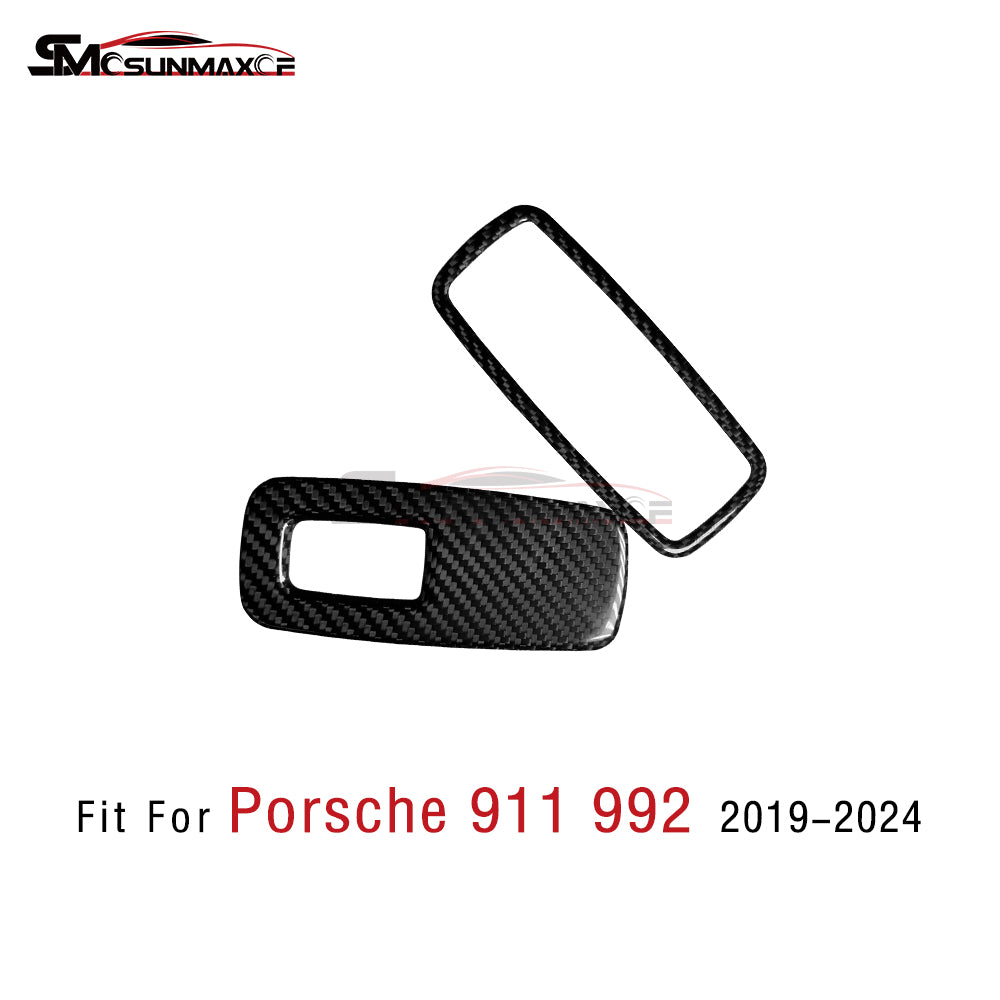 Carbon Fiber Window Lift Switch Decals for Porsche 911 992 (2019-2024)