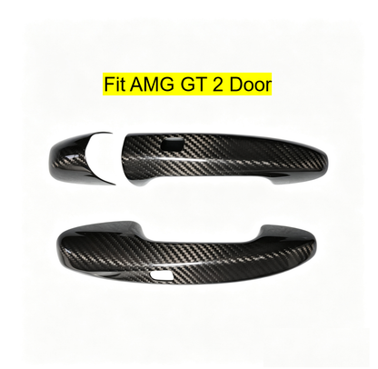 For Benz AMG 2-doors coupe S63 S53 E63 E53 C63 C53 GTS GTC GTR Carbon Fiber Exterior Door Handle Cover Car  Accessories
