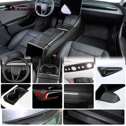 Tesla Model 3 Highland 2024 Carbon Fiber Center Console Armrest Cover