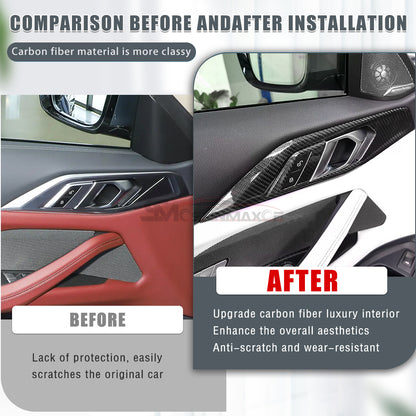BMW 4 Series G22 G23 G24 Carbon Fiber Door Handle Frame Cover (2021)