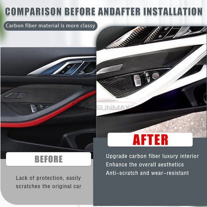 BMW 4 Series G22 Carbon Fiber Window Switch Panel Cover