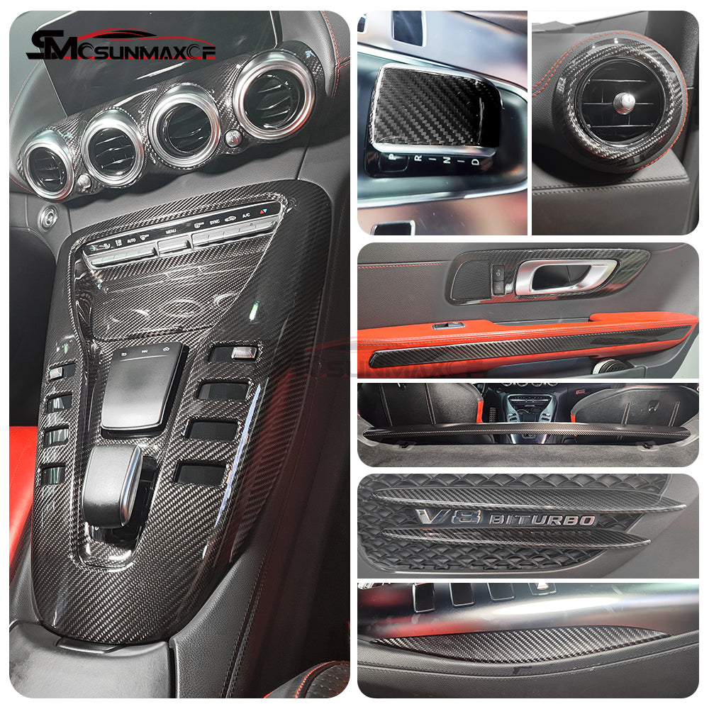 Carbon Fiber Gear Shift Knob Cover for Mercedes AMG GT/GTS/GTR (2019-2023)