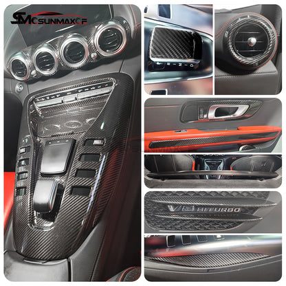 Carbon Fiber Gear Shift Knob Cover for Mercedes AMG GT/GTS/GTR (2019-2023)