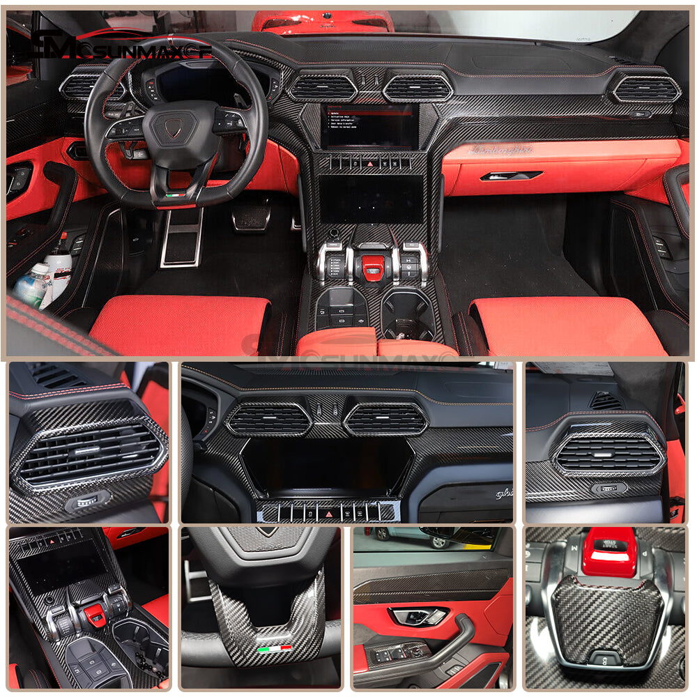 Lamborghini Urus Carbon Fiber Steering Wheel Trim (2018-2025)