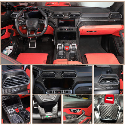 Lamborghini Urus Carbon Fiber Steering Wheel Trim (2018-2025)