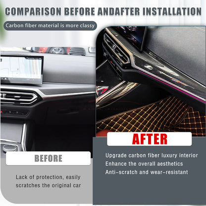 BMW 3 4 Series G20 G21 G22 Carbon Fiber Center Console Dashboard Trim (2022-2023)