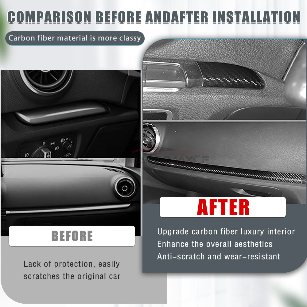 Audi A3 8V S3 RS3 Carbon Fiber Interior Trim Kit (7PCS, 2012-2020)